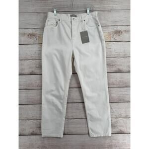 Everlane High Rise Cheeky Straight Jean Womens 31R White NEW